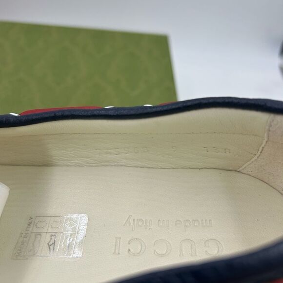 Men’s Gucci GG embossed, leather boat shoes size 9, made in Italy - Picture 8 of 10